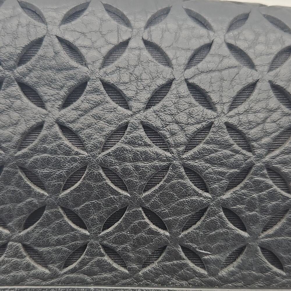 Kate Spade Perry Lane Greer Crossbody Black Pebbled Leather Bag Latice Laser Cut - Picture 3 of 12